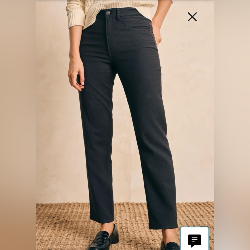 COPY - Like New! Faherty Terry Five Pocket Pant Worn Once Size 27 EUC  black